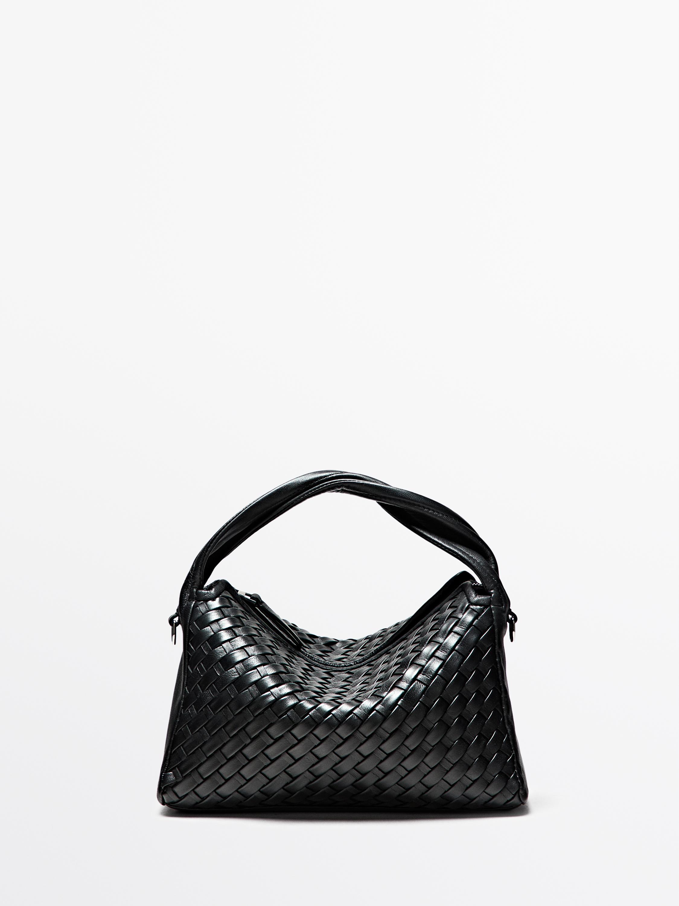 Medium woven nappa leather bag